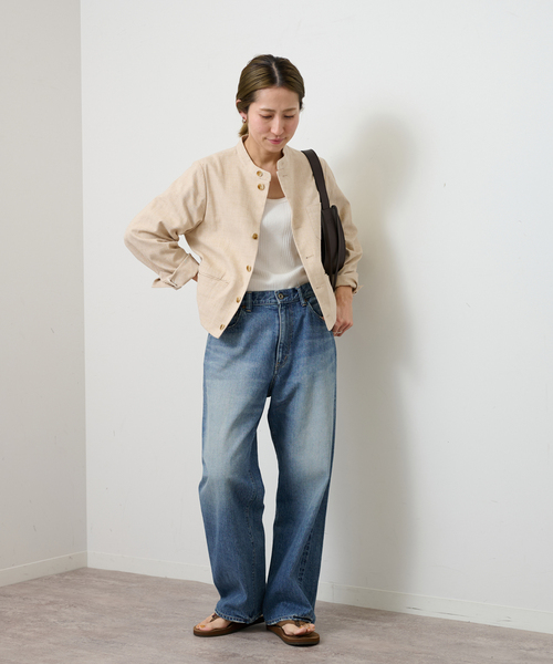 FRAMeWORK（フレームワーク）の「シルク混スタンドカラー