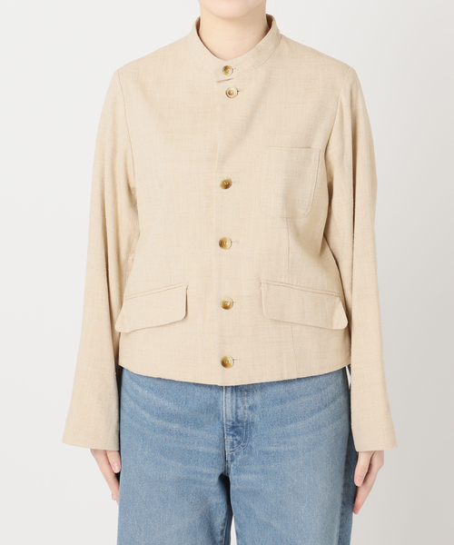 FRAMeWORK シルク混スタンドカラージャケット