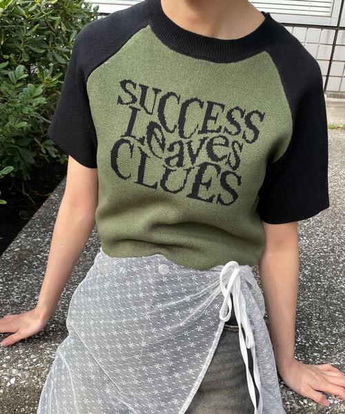 WEGO（ウィゴー）の「WEGO/ラグランジャガードチビニットT（Tシャツ/カットソー・レディース・カーキ/ホワイト・FREE）」の2枚目の写真