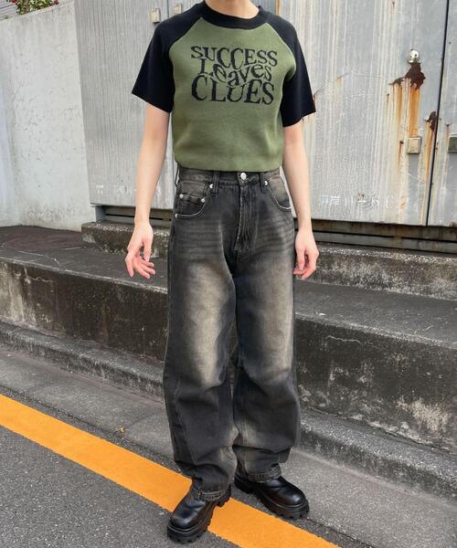 WEGO（ウィゴー）の「WEGO/ラグランジャガードチビニットT（Tシャツ/カットソー・レディース・カーキ/ホワイト・FREE）」の16枚目の写真