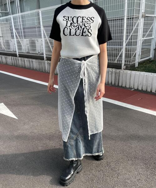 WEGO（ウィゴー）の「WEGO/ラグランジャガードチビニットT（Tシャツ/カットソー・レディース・カーキ/ホワイト・FREE）」の12枚目の写真