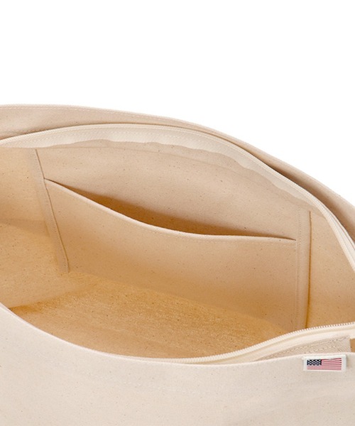Manhattan Portage(マンハッタンポーテージ)の「Clearview Shoulder Bag Canvas Lite 24(ショルダーバッグ・レディース・ナチュラル/ブルー・MEDIUM)」の9枚目の写真