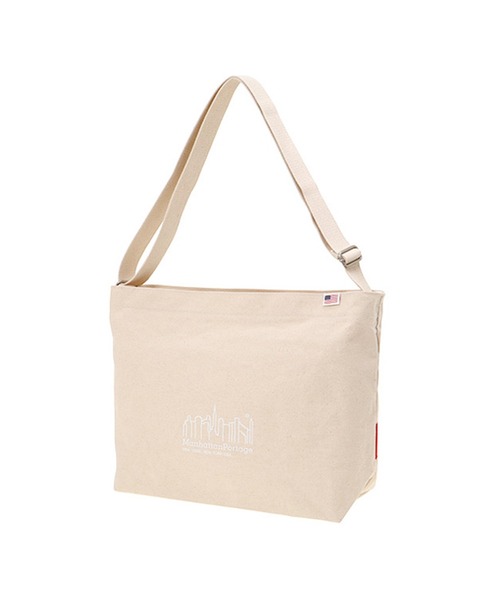 Manhattan Portage(マンハッタンポーテージ)の「Clearview Shoulder Bag Canvas Lite 24(ショルダーバッグ・レディース・ナチュラル/ブルー・MEDIUM)」の3枚目の写真