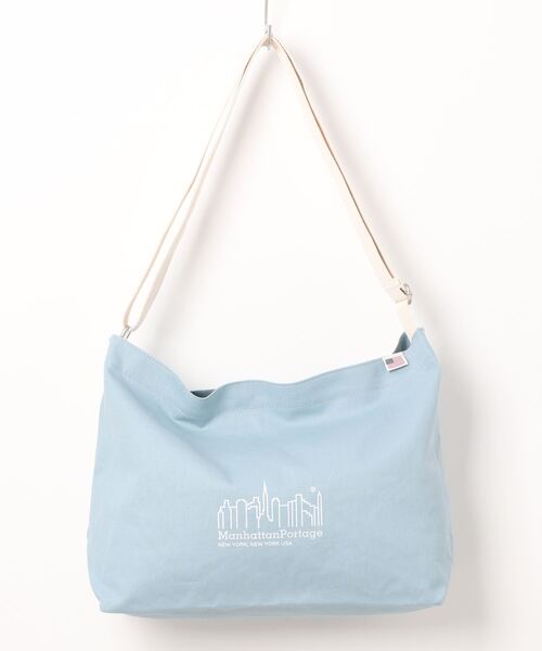 Manhattan Portage(マンハッタンポーテージ)の「Clearview Shoulder Bag Canvas Lite 24(ショルダーバッグ・レディース・ナチュラル/ブルー・MEDIUM)」の14枚目の写真