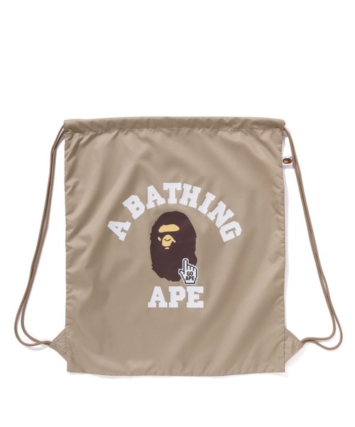 A BATHING APE（アベイシングエイプ）の「GO APE POINTER COLLEGENAPSACK（バックパック/リュック・メンズ・ベージュ/ネイビー/ブラック/オリーブ・FREE）」の5枚目の写真