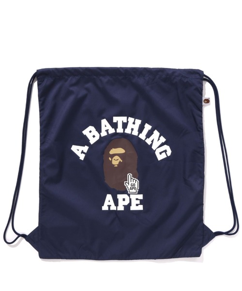 A BATHING APE（アベイシングエイプ）の「GO APE POINTER COLLEGENAPSACK（バックパック/リュック・メンズ・ベージュ/ネイビー/ブラック/オリーブ・FREE）」の7枚目の写真