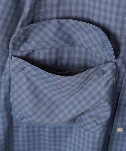 DAIWA PIER39（ダイワピア39）の「DAIWA PIER39 | TECH SPORTS OPEN COLLAR SHIRT L/S MINI PLAIDS MEN（シャツ/ブラウス・メンズ・ベージュ系その他/ブルー系その他・L/S/M）」の10枚目の写真