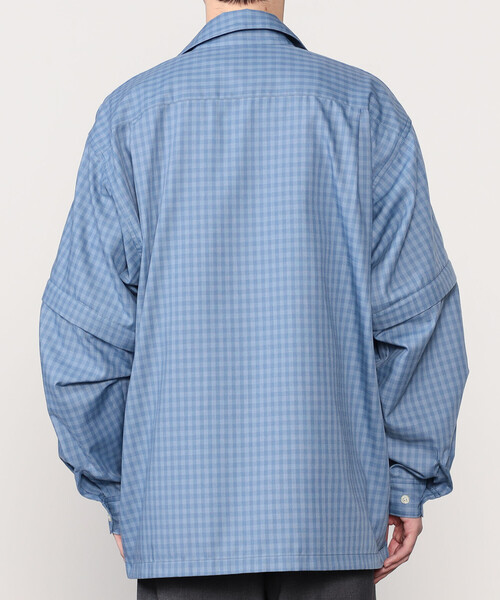 DAIWA PIER39（ダイワピア39）の「DAIWA PIER39 | TECH SPORTS OPEN COLLAR SHIRT L/S MINI PLAIDS MEN（シャツ/ブラウス・メンズ・ベージュ系その他/ブルー系その他・L/S/M）」の17枚目の写真