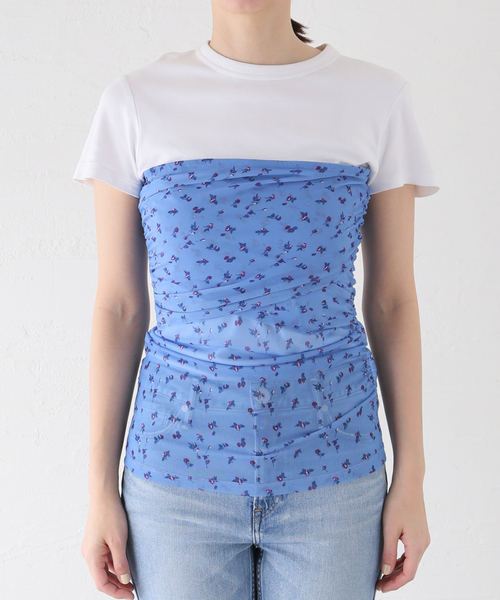 IENA（イエナ）の「【BAUM UND PFERDGARTEN/バウム ウンド ヘルガーデン】Mesh Jersey TOP トップス（その他トップス・レディース・ブルー・FREE）」の8枚目の写真