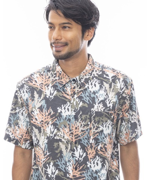 BILLABONG メンズ 【CORAL GARDEN】 CORAL GARDEN SURFTREK WOVEN SS 半袖シャツ 【2024年春夏モデル】/ビラボン総柄