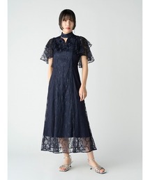 極美品✨24SS リリーブラウン レースチャイナドレス アイボリー マキシ丈 M 最終値下げ】リリーブラウン レースチャイナワンピース