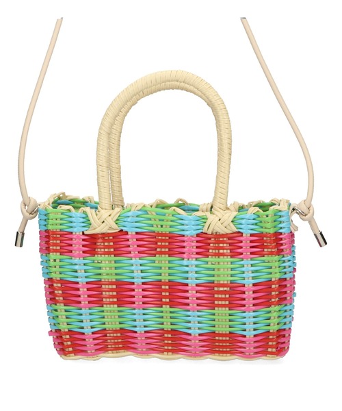 ORiental TRaffic(オリエンタルトラフィック)の「2022春夏新作 メルカドバッグ BA-203(ショルダーバッグ・レディース・オレンジ/レインボー・フリ-)」の7枚目の写真