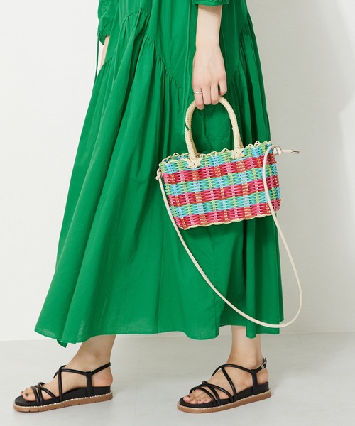 ORiental TRaffic(オリエンタルトラフィック)の「2022春夏新作 メルカドバッグ BA-203(ショルダーバッグ・レディース・オレンジ/レインボー・フリ-)」の8枚目の写真