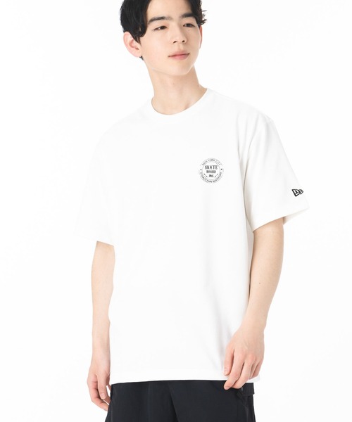 半袖Tシャツ★ニューエラ★CAPS ON THE スケートボード IVORY セール】ニューエラ 韓国企画 半袖Tシャツ スケートボード（T