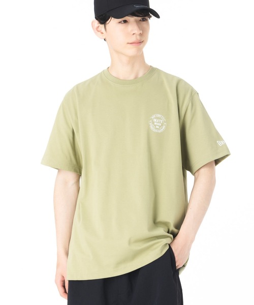 半袖Tシャツ★ニューエラ★CAPS ON THE スケートボード IVORY NEW ERA ニューエラ 韓国企画 半袖Tシャツ スケートボード
