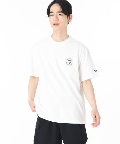 半袖Tシャツ★ニューエラ★CAPS ON THE スケートボード IVORY セール】ニューエラ 韓国企画 半袖Tシャツ スケートボード（T