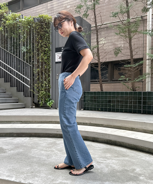 U by SPICK&SPAN(ユーバイスピックアンドスパン)の「【Hanes / ヘインズ】 BEEFYリブクルーネックTシャツ HM1-R103(Tシャツ/カットソー・レディース・ブラック/ホワイト/ライトグレー・FREE)」の9枚目の写真