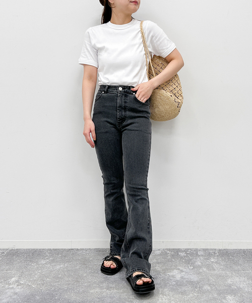 U by SPICK&SPAN(ユーバイスピックアンドスパン)の「【Hanes / ヘインズ】 BEEFYリブクルーネックTシャツ HM1-R103(Tシャツ/カットソー・レディース・ブラック/ホワイト/ライトグレー・FREE)」の16枚目の写真