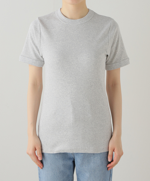 U by SPICK&SPAN(ユーバイスピックアンドスパン)の「【Hanes / ヘインズ】 BEEFYリブクルーネックTシャツ HM1-R103(Tシャツ/カットソー・レディース・ブラック/ホワイト/ライトグレー・FREE)」の21枚目の写真