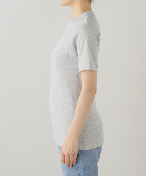 U by SPICK&SPAN(ユーバイスピックアンドスパン)の「【Hanes / ヘインズ】 BEEFYリブクルーネックTシャツ HM1-R103(Tシャツ/カットソー・レディース・ブラック/ホワイト/ライトグレー・FREE)」の22枚目の写真