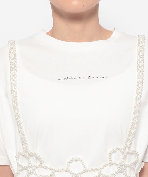 mysty woman（ミスティウーマン）の「フラワーパールビスチェ　126555（その他トップス・レディース・ホワイト系その他・FREE）」の6枚目の写真