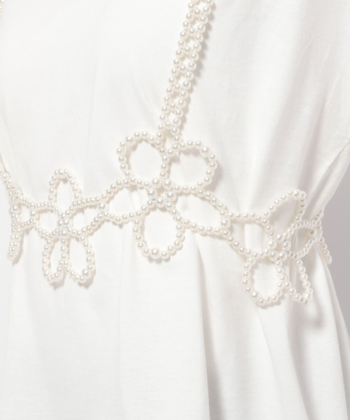 mysty woman（ミスティウーマン）の「フラワーパールビスチェ　126555（その他トップス・レディース・ホワイト系その他・FREE）」の4枚目の写真