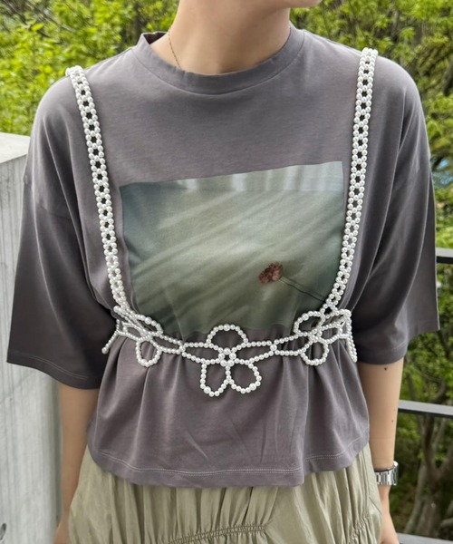 mysty woman（ミスティウーマン）の「フラワーパールビスチェ　126555（その他トップス・レディース・ホワイト系その他・FREE）」の13枚目の写真