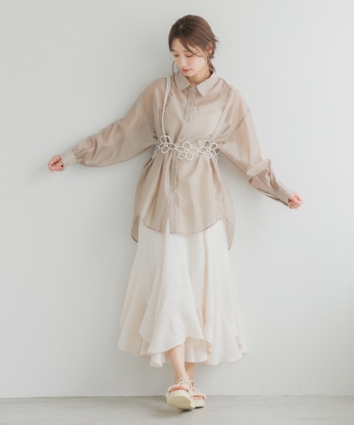 mysty woman（ミスティウーマン）の「フラワーパールビスチェ　126555（その他トップス・レディース・ホワイト系その他・FREE）」の14枚目の写真