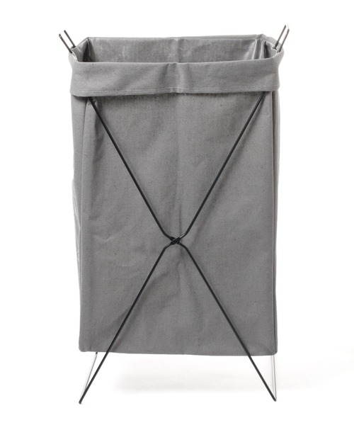 LAKOLE（ラコレ）の「ランドリーバスケット / 114430（ランドリーグッズ・レディース・チャコール/オフホワイト・FREE）」の3枚目の写真