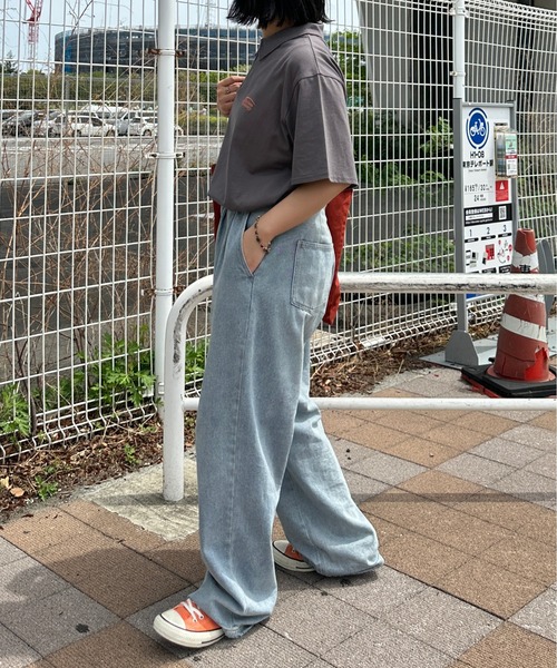 kutir(クティール)の「刺繍ロゴハーフジップTシャツ(Tシャツ/カットソー・レディース・チャコールグレー/オートミール/ブルー/アイボリー・FREE)」の16枚目の写真