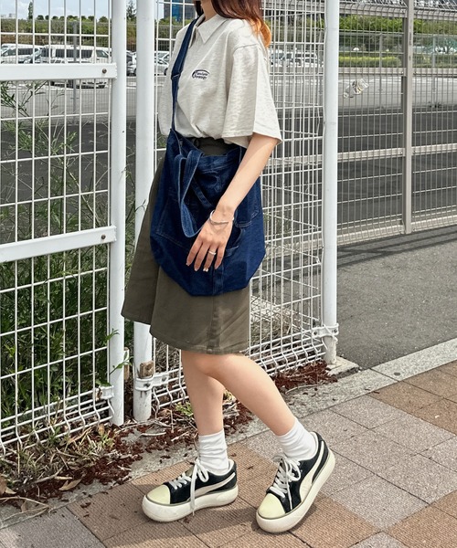 kutir(クティール)の「刺繍ロゴハーフジップTシャツ(Tシャツ/カットソー・レディース・チャコールグレー/オートミール/ブルー/アイボリー・FREE)」の22枚目の写真