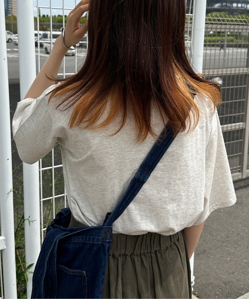 kutir(クティール)の「刺繍ロゴハーフジップTシャツ(Tシャツ/カットソー・レディース・チャコールグレー/オートミール/ブルー/アイボリー・FREE)」の20枚目の写真