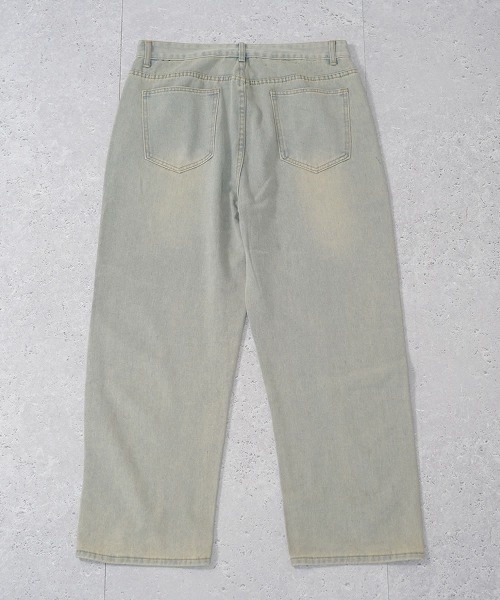 Shoowtime(ショウタイム)の「ヴィンテージメイクオーバーワイドデニムパンツ(デニムパンツ・メンズ・ブラウン系/ブルー/ブルー系/ブラック系/ライトブルー/ブラック・MEDIUM/LARGE/X-LARGE/SMALL)」の13枚目の写真