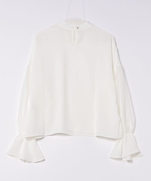 and it_（アンドイット）の「チュールスリーブハイネックブラウス（シャツ/ブラウス・レディース・ブルー/アイボリー/ブラック・M）」の22枚目の写真