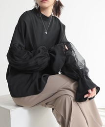 and it_（アンドイット）の「チュールスリーブハイネックブラウス（シャツ/ブラウス）」