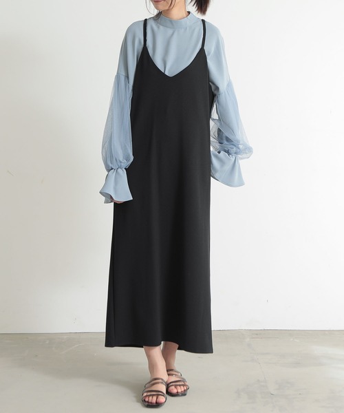 and it_（アンドイット）の「チュールスリーブハイネックブラウス（シャツ/ブラウス・レディース・ブルー/アイボリー/ブラック・M）」の11枚目の写真