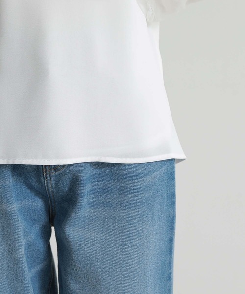 and it_（アンドイット）の「チュールスリーブハイネックブラウス（シャツ/ブラウス・レディース・ブルー/アイボリー/ブラック・M）」の15枚目の写真