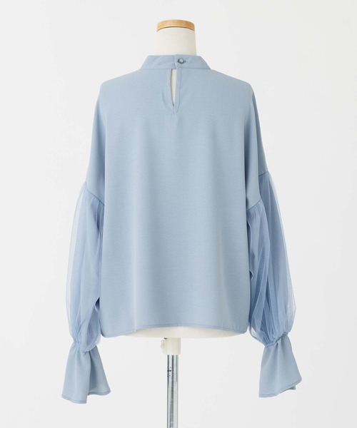 and it_（アンドイット）の「チュールスリーブハイネックブラウス（シャツ/ブラウス・レディース・ブルー/アイボリー/ブラック・M）」の21枚目の写真