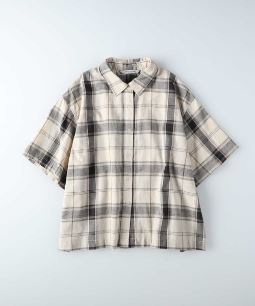 BACK NUMBER（バックナンバー）の「BACK NUMBER(バックナンバー)マドラスチェック半袖シャツ（シャツ/ブラウス・レディース・ブラック/レッド/グリーン・M/L）」の15枚目の写真