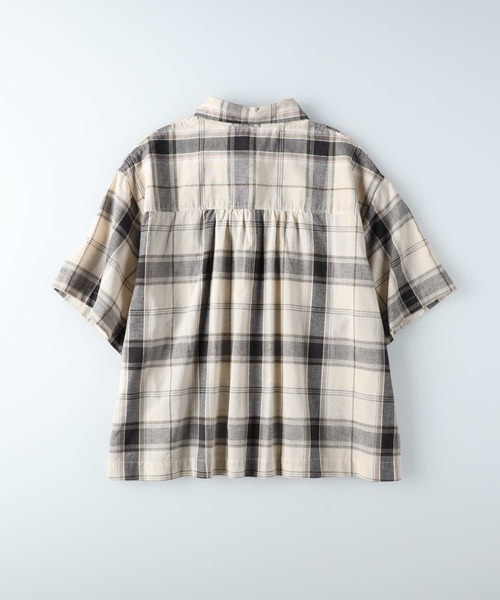 BACK NUMBER（バックナンバー）の「BACK NUMBER(バックナンバー)マドラスチェック半袖シャツ（シャツ/ブラウス・レディース・ブラック/レッド/グリーン・M/L）」の16枚目の写真