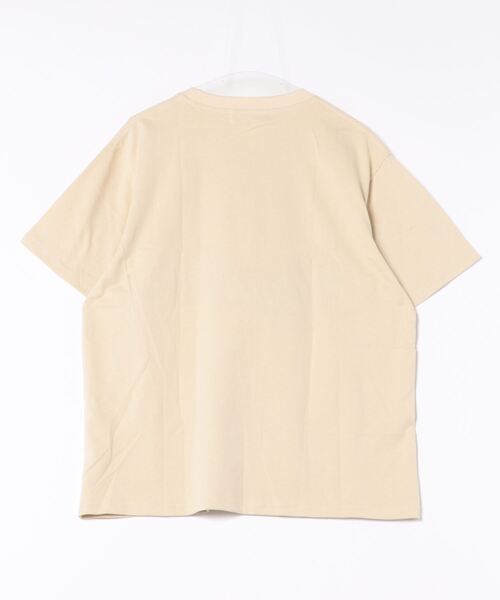 HOOK（フック）の「HOOK -select-　サガラ刺繍ロゴビッグTEE (SS)（Tシャツ/カットソー・メンズ・ベージュ/ブラック・L/XL/M）」の3枚目の写真