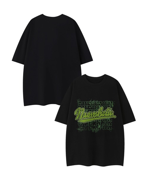 HOOK（フック）の「HOOK -select-　サガラ刺繍ロゴビッグTEE (SS)（Tシャツ/カットソー・メンズ・ベージュ/ブラック・L/XL/M）」の2枚目の写真
