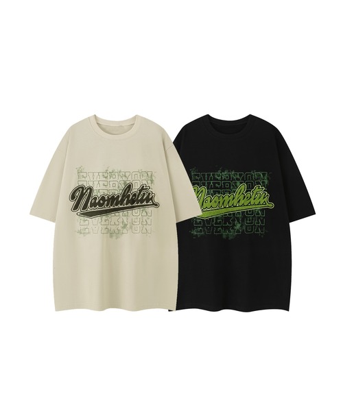HOOK（フック）の「HOOK -select-　サガラ刺繍ロゴビッグTEE (SS)（Tシャツ/カットソー・メンズ・ベージュ/ブラック・L/XL/M）」の4枚目の写真