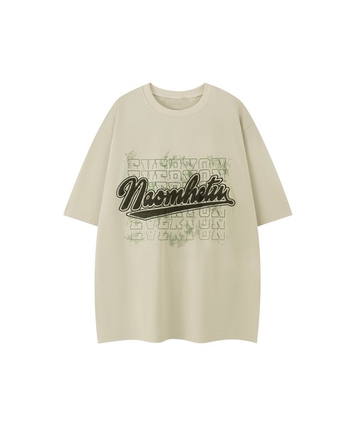 HOOK（フック）の「HOOK -select-　サガラ刺繍ロゴビッグTEE (SS)（Tシャツ/カットソー・メンズ・ベージュ/ブラック・L/XL/M）」の5枚目の写真
