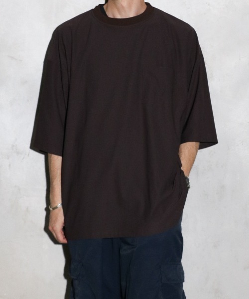SUNNY  SPORTS（サニースポーツ）の「SUNNY SPORTS / POCKET TEE Primeflex ポケットTシャツ ベーシック オーバーサイズ プライムフレックス（Tシャツ/カットソー・メンズ・ホワイト/ブラウン/ブラック・LARGE/X-LARGE/XX-LARGE/X-SMALL/MEDIUM）」の18枚目の写真