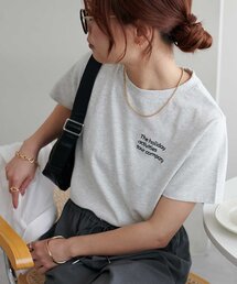 【新色追加】3段ロゴ刺繍ショートTシャツ《WEB限定》