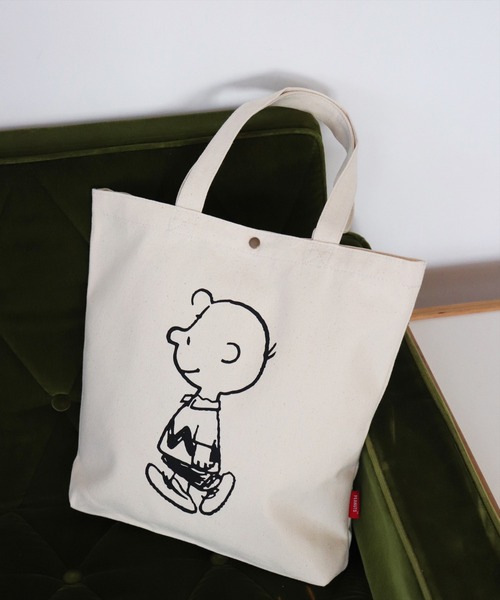 セール】(LF)【PEANUTS】プリント キャンバス トートバッグ（トート