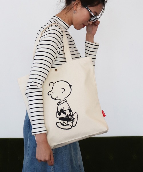 セール】(LF)【PEANUTS】プリント キャンバス トートバッグ