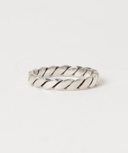 【925 SILVER ACC】フラットロープリングSV925(OG)（リング）｜tone（トーン）