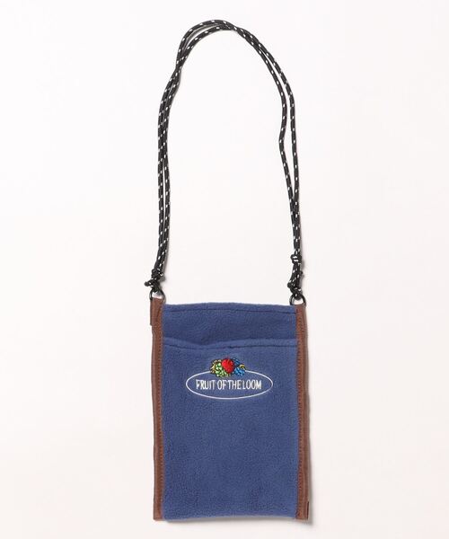 FRUIT OF THE LOOM(フルーツオブザルーム)の「FREECE SHOULDER BAG / ショルダーバッグ / カジュアル / ロゴ / ワンポイント / 刺繍 / フリース / ユニセックス(ショルダーバッグ・メンズ・ブラウン/グリーン/オレンジ/ピンク/グレー/ネイビー・FREE)」の4枚目の写真